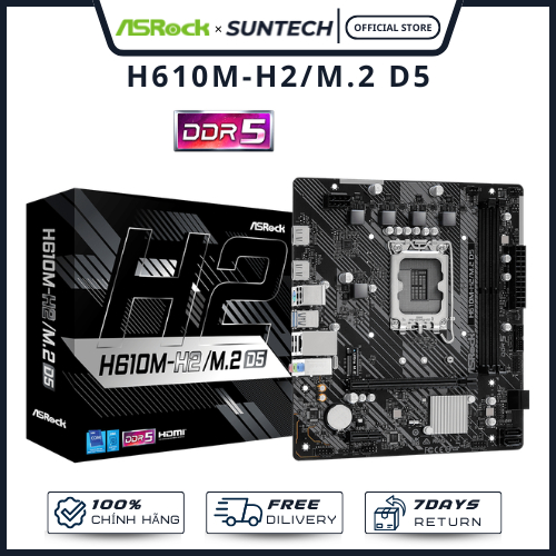 Mainboard ASRock H610M-H2/M.2 D5 - Socket LGA 1700, DDR5, Ultra M.2 – Giải Pháp PC Văn Phòng & Gamin