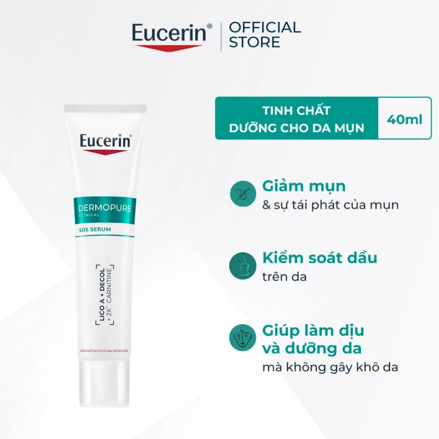 EUCERIN - Serum Eucerin Dưỡng Cho Da Mụn 40ml( Dermopure Clinical SOS Serum)