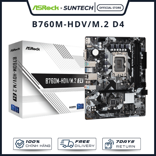 Mainboard ASRock H610M-HVS/M.2 R2.0 - Socket LGA 1700, DDR4, Ultra M.2 – Hiệu Năng Tối Ưu, Giá Thành