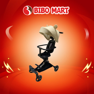 [MALL] Xe Đẩy Seebaby H1 Màu Đen - Mái Che Tai Gấu Màu Be - Bibo Mart