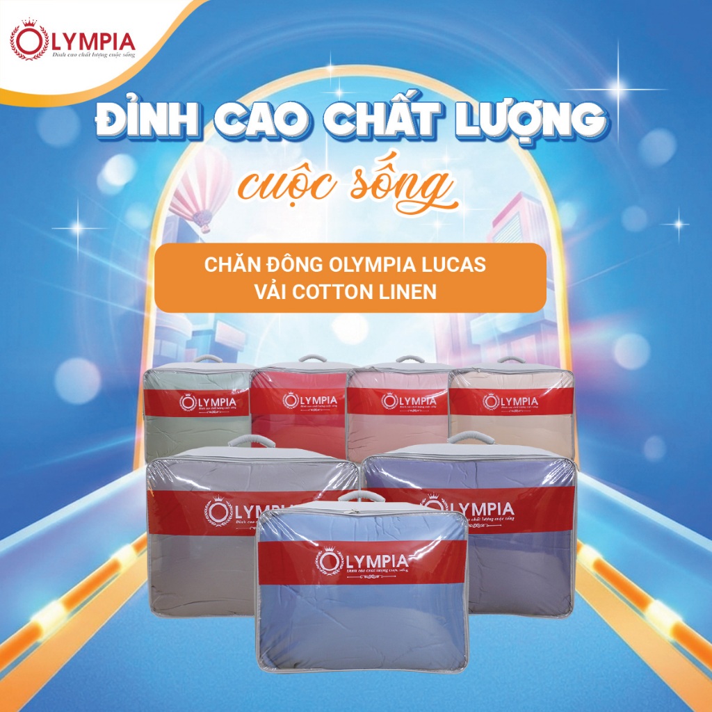 Chăn đông Olympia Lucas vải cotton Linen