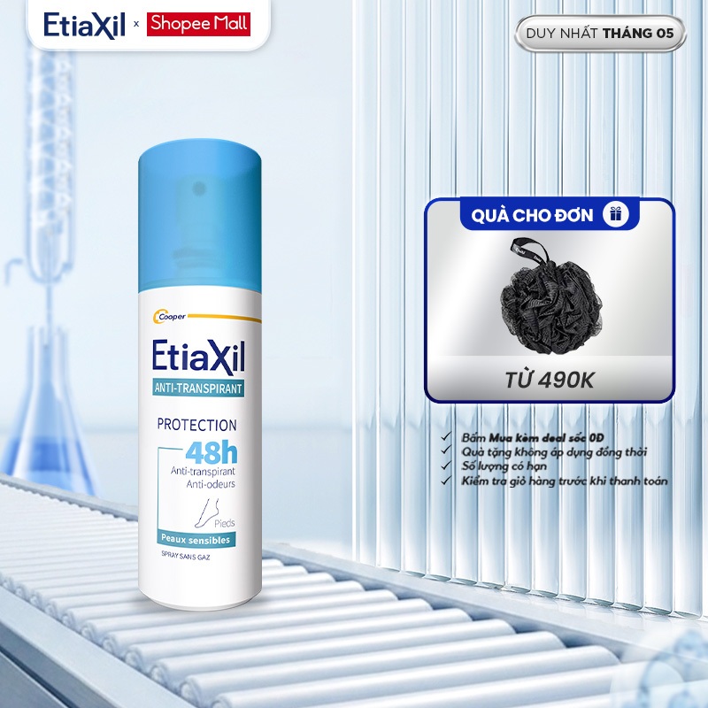 Xịt Khử Mùi Chân Etiaxil Bảo Vệ Kép 100ml