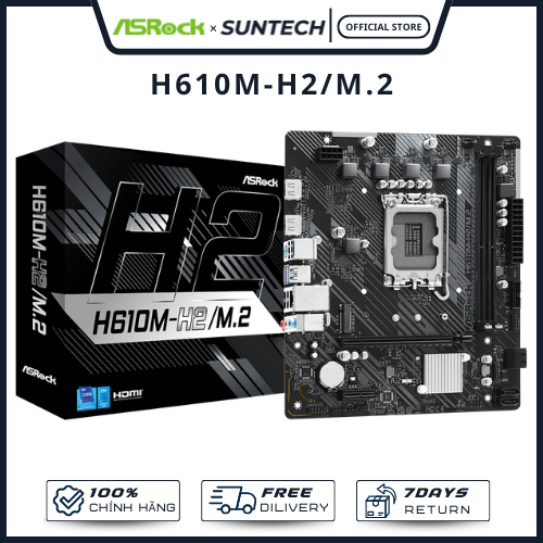 Mainboard ASRock H610M-H2/M.2 - Socket LGA 1700, DDR4, Ultra M.2 – Hiệu Năng Ổn Định, Giá Thành Cực 