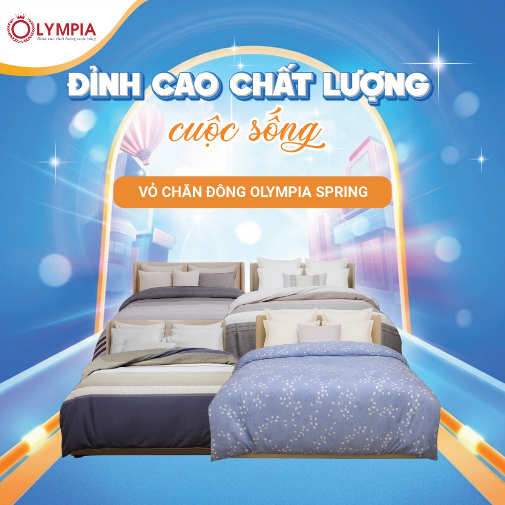 Vỏ chăn đông Olympia Spring thoáng mát