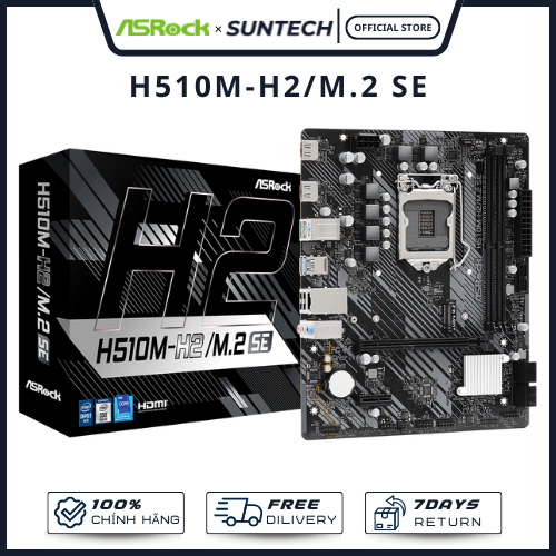 Mainboard ASRock H510M-H2/M.2 SE - Socket LGA 1200, DDR4, Ultra M.2 – Giải Pháp Tối ƯU Cho PC Văn Ph