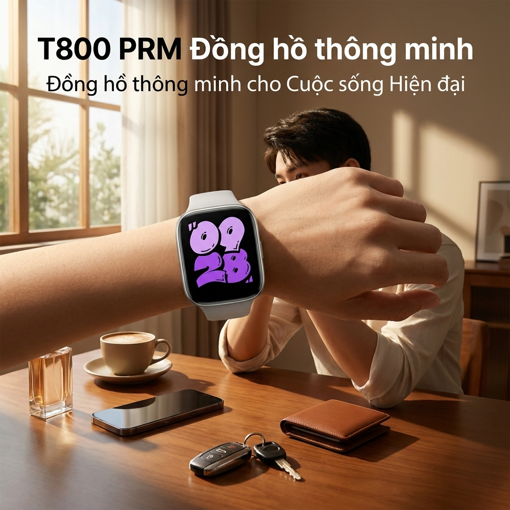 Đồng Hồ Thông Minh T800 PRM Ultra – Smartwatch Nghe Gọi, Theo Dõi Sức Khỏe, Thiết Kế Sang Trọng