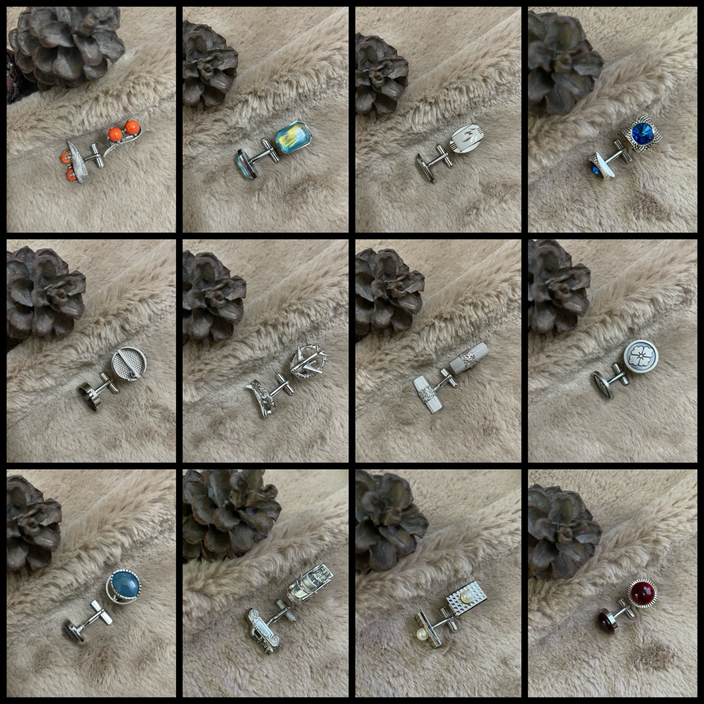 [2hand][Link1](6/5) Cufflink, măng set, khuy tay áo Nhật (1 đôi)