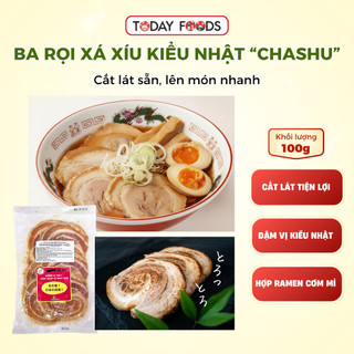 Thịt Ba Rọi Xá Xíu Kiểu Nhật Chashu 100g đông lạnh | Thịt Heo Cắt Lát | Topping Ramen Cơm Mì Udon