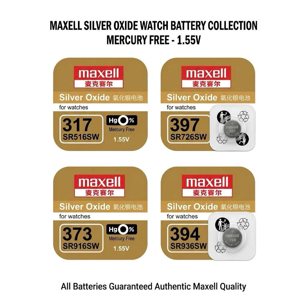 Pin Đồng Hồ Maxell Nhật Bản 1.55V SR927SW SR516SW SR726SW SR916SW (1 Viên)