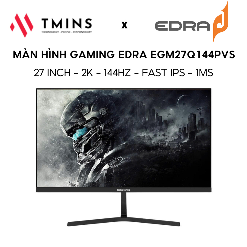 Màn hình Gaming EDRA EGM27Q144PVS 27 inch /2K /144Hz /FAST IPS /1ms - Hàng chính hãng
