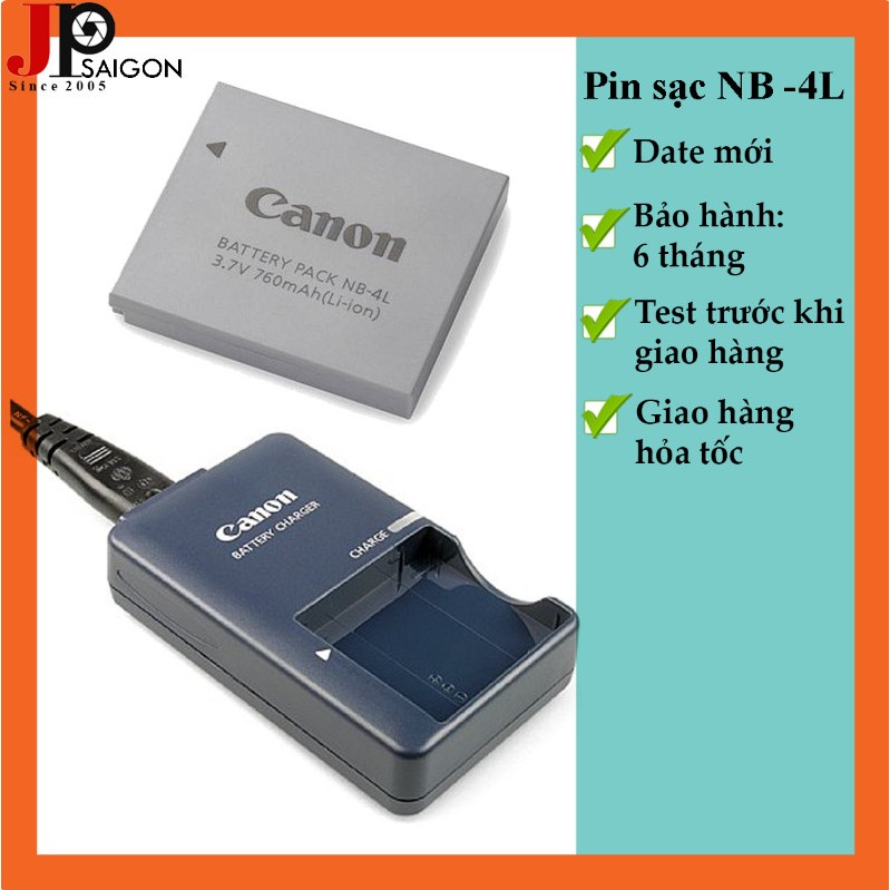 PIN SẠC MÁY ẢNH CANON NB-4L