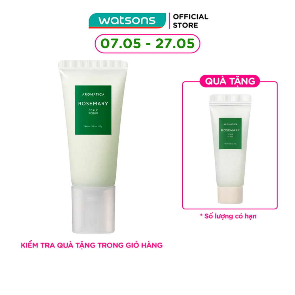 Tẩy Tế Bào Chết Da Đầu Aromatica Chiết Xuất Hương Thảo 165ml