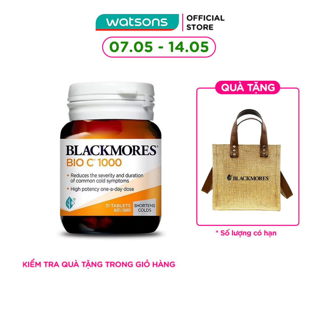 Thực Phẩm Bảo Vệ Sức Khỏe Blackmores Cold Relief Bio C 1000mg Tăng Cường Sức Đề Kháng 31 Viên