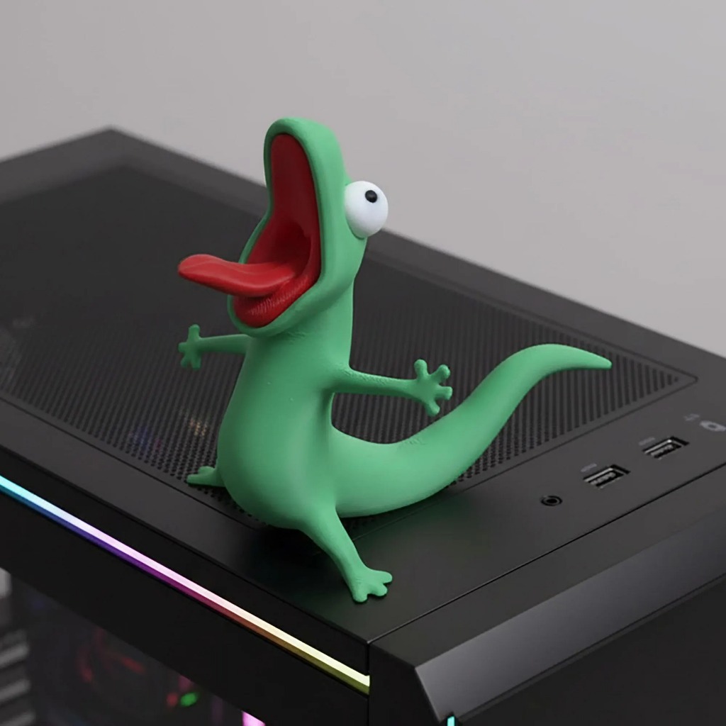 Đồ trang trí hình thằn lằn - Mô hình Tom Meme in 3D