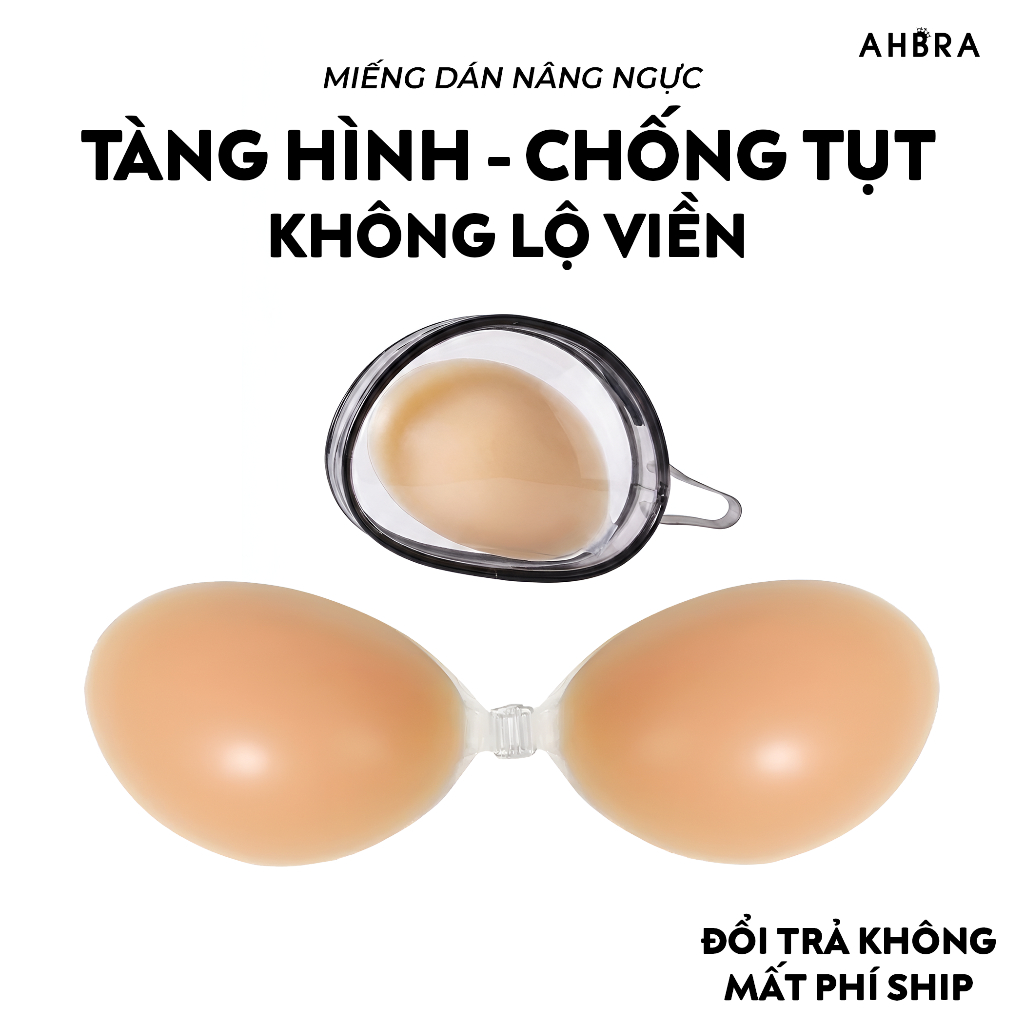 Miếng Dán Ngực Nâng Ngực Tàng Hình Silicon Dán Ti Mỏng Nhẹ Cài Trước Chống Nước AHBRA AB02