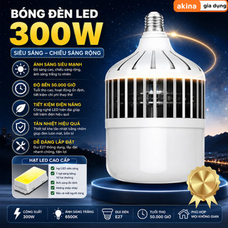 Bóng Đèn Led 300W AKINA Siêu Sáng Tản Nhiệt Tốt Dùng Cho Công Xưởng Tiết Kiệm Điện