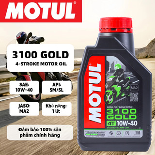 Motul 3100 Gold 10W40 1L(1000ml) dùng cho cả xe số, xe tay côn Exciter 150, Winner, Sonic, Raider Fi