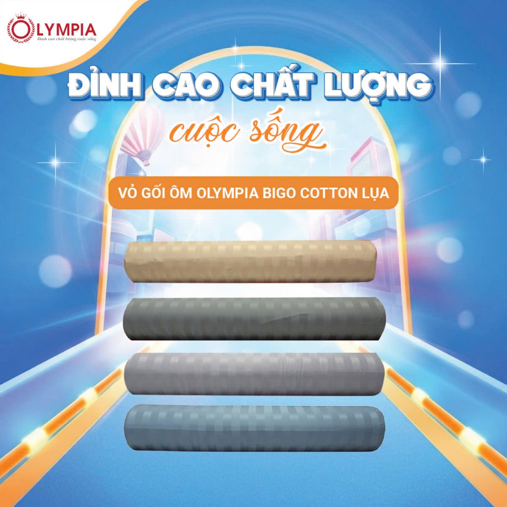 Vỏ gối ôm Olympia Bigo cotton lụa