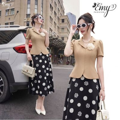 [LƯU Ý SẢN PHẨM CHỈ VÁY] Chân Váy Thiết Kế EMY Thời Trang Cao Cấp V9797 Vải Lụa Mango Sang Chảnh Đi Tiệc