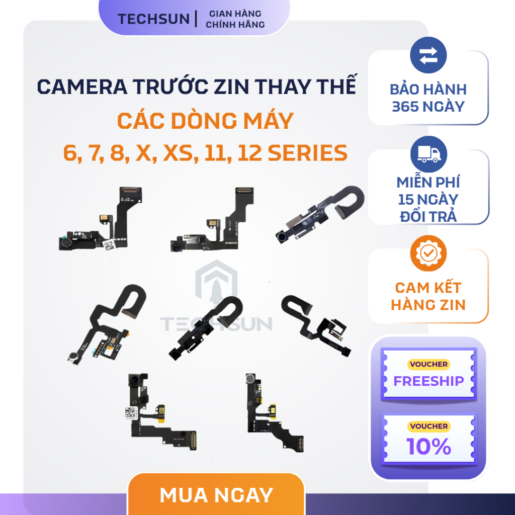 Camera Trước Thay Thế Cho 6 Đến 12PRMAX Zin Chất Lượng Sắc Nét Chân Thật- Hàng Chính Hãng