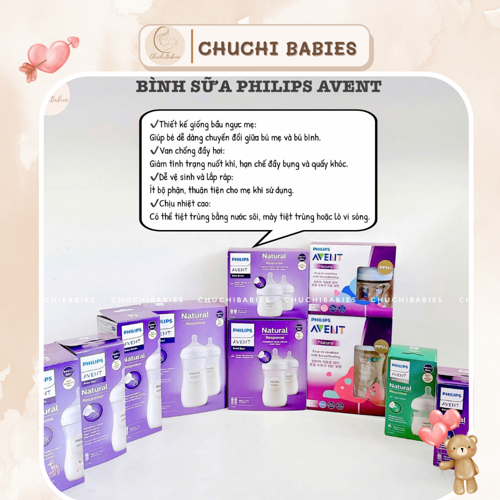 Bộ đôi bình sữa Philips Avent PPSU họa tiết cho bé