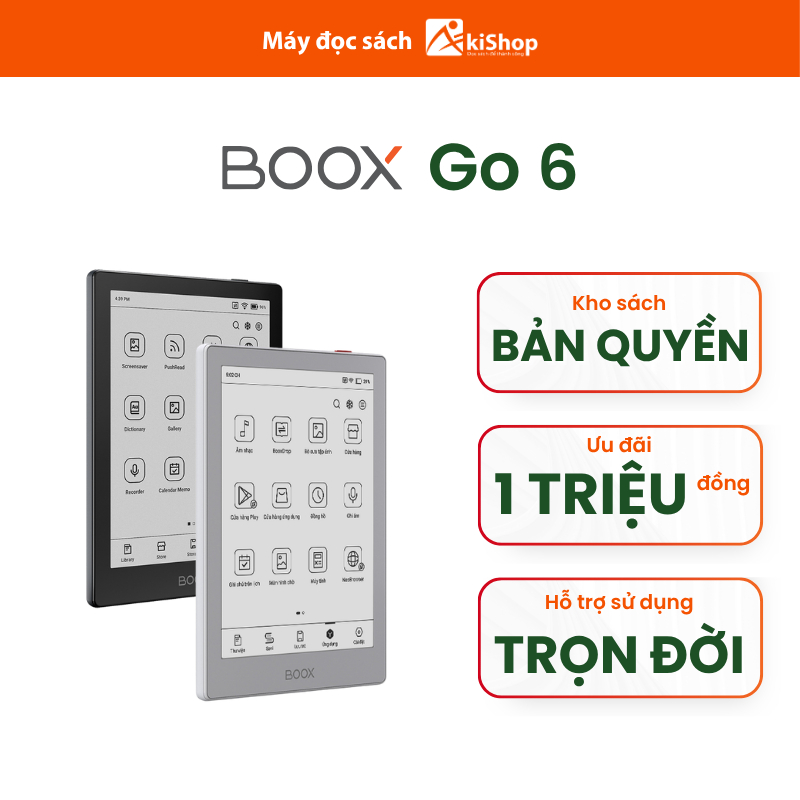 Máy đọc sách Boox Go 6 Chính hãng Akishop