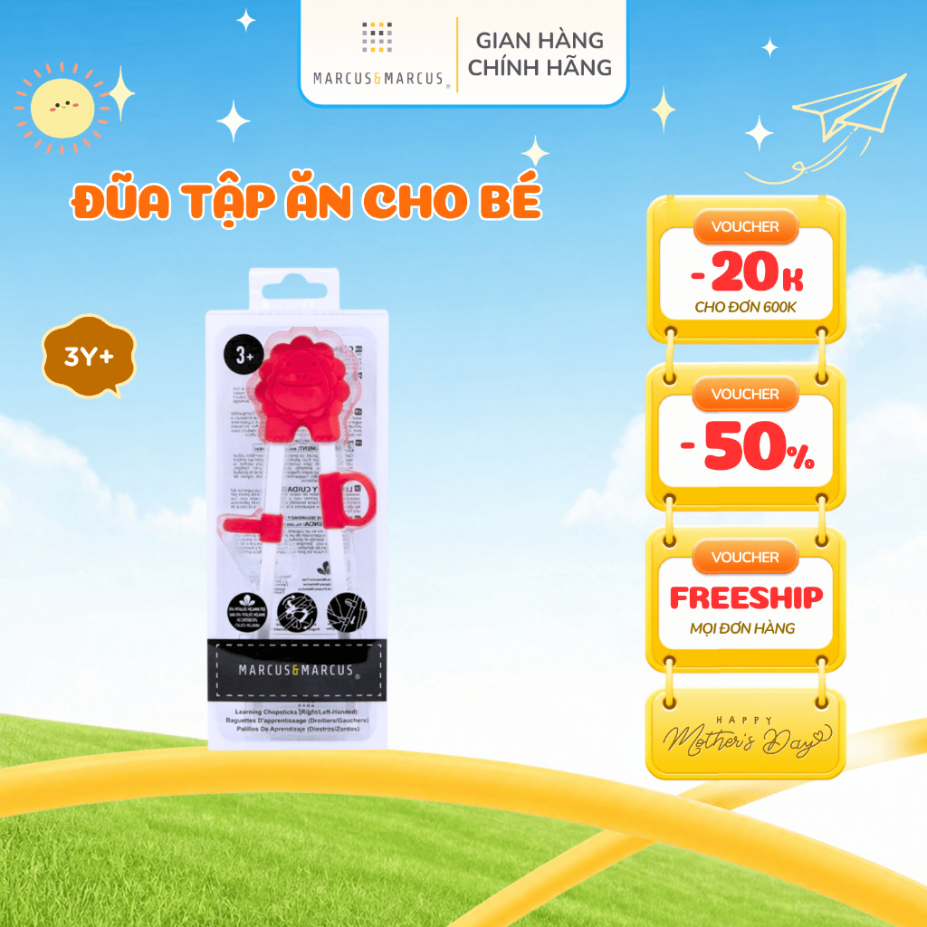 Đũa Tập Ăn Cho Bé Marcus & Marcus, Từ 3 Tuổi - Marcus