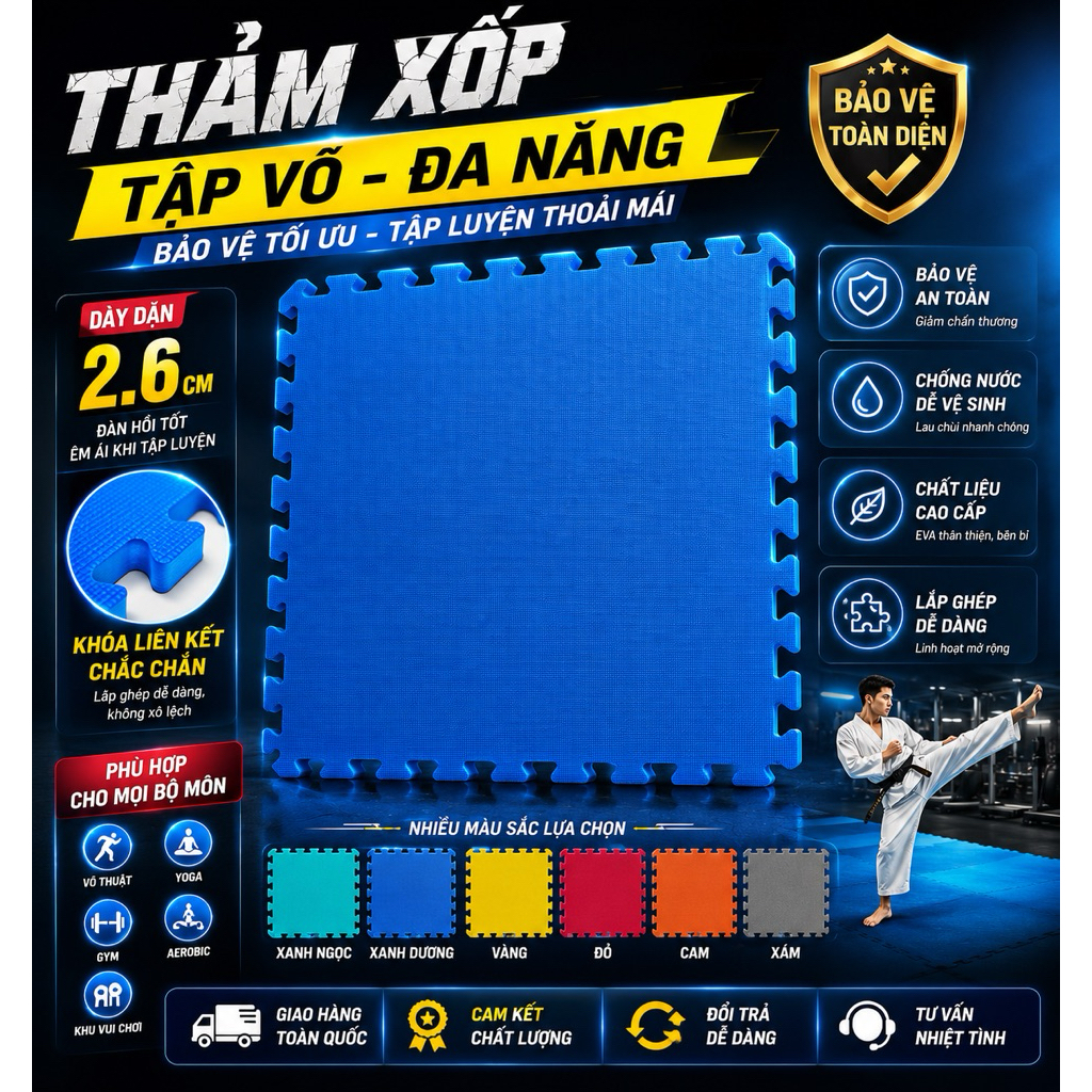 Thảm tập võ 100x100cm (giá 1 tấm)