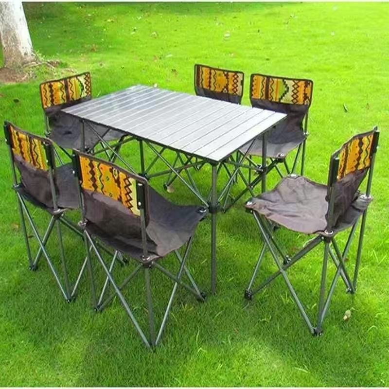 Bộ Bàn Ghế Dã Ngoại Camping Gấp Gọn 6 Ghế ( hàng Mỹ )