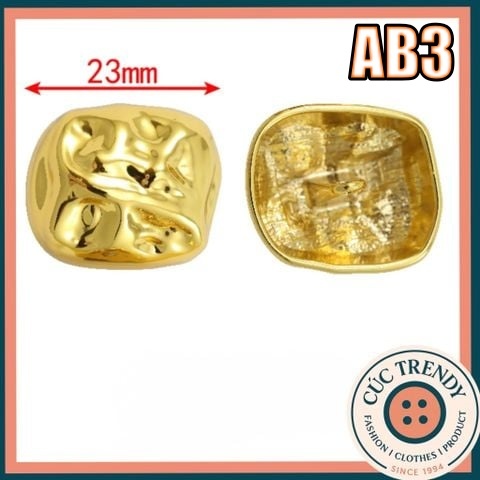 Combo 5c Cúc Kim Loại size 24 AB3 độc đáo, Cúc Áo Cúc Váy Thời Trang Cao Cấp