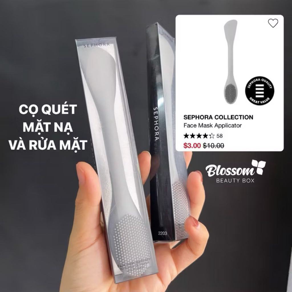 Miếng pad silicone rửa mặt Sephora mẫu mới đủ BILL