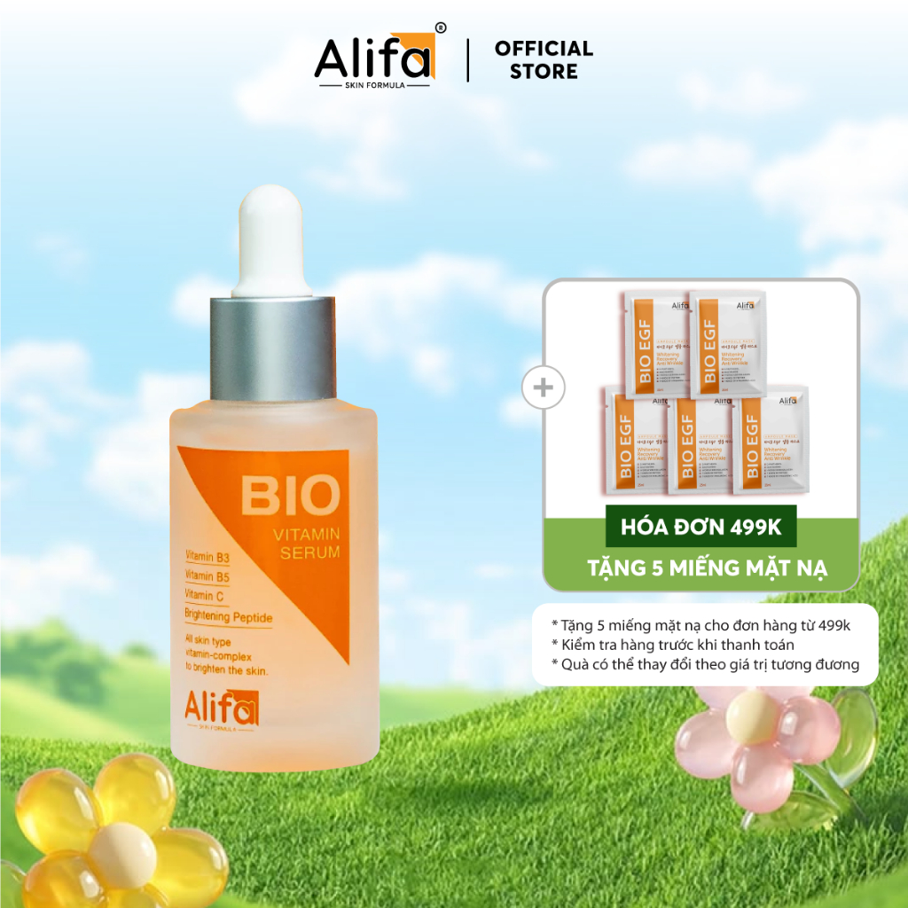 Serum dưỡng ẩm, dưỡng trắng da BIO Alifa Vitamin Serum 35ml - Serum phục hồi da, ngăn ngừa nám thâm 