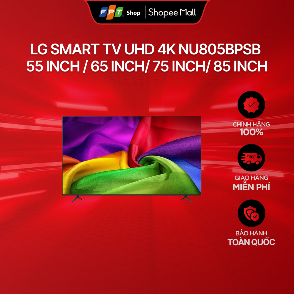 [MODEL 2026] [Tặng loa thanh 4 TRIỆU] LG Smart TV UHD 4K NU805BPSB 55 inch / 65 inch/ 75 inch/ 85 in