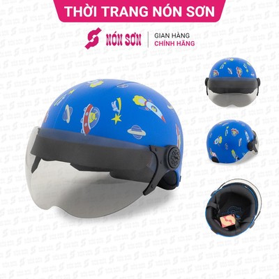 Mũ bảo hiểm trẻ em có kính NÓN SƠN chính hãng AKE-XH532