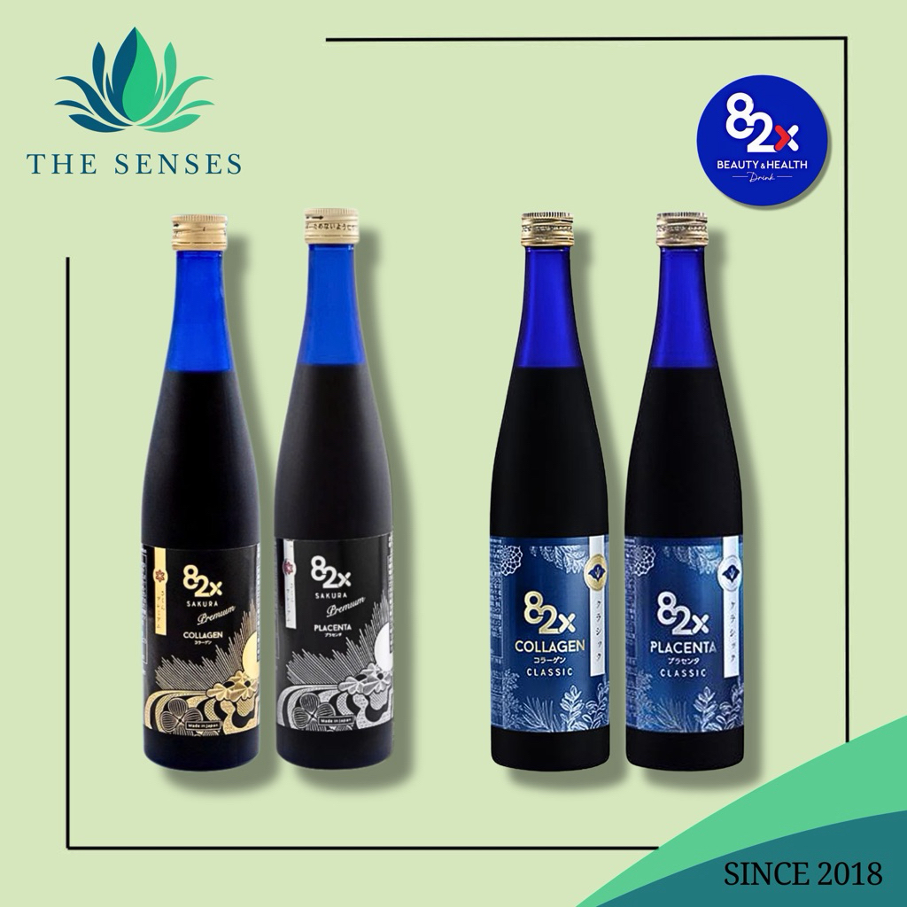 Nước uống 82X Collagen Classic, Placenta Classic làm đẹp da chống lão hoá Nhật Bản 500ml - The Sense