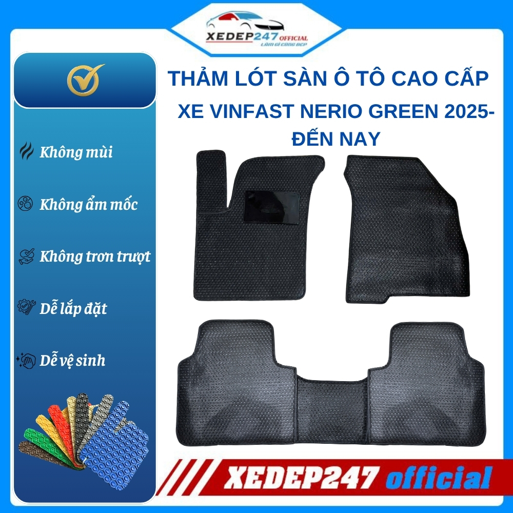 Thảm lót sàn nhựa nguyên sinh (PVC) xe 5 Chỗ VinFast Nerio Green năm 2025 - Đến Nay