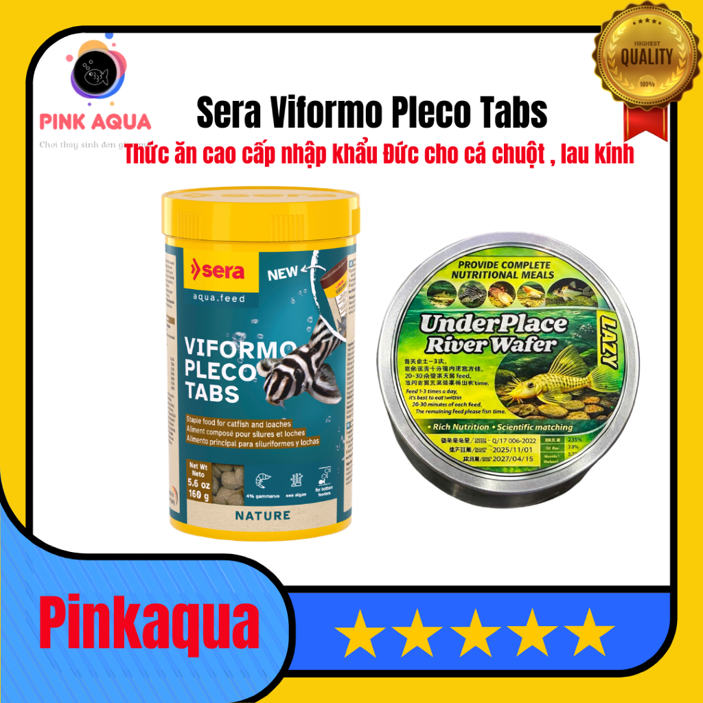 Sera Viformo Pleco Tabs - Thức ăn cao cấp Đức cho cá chuột , pleco lau kính dọn bể ,.....