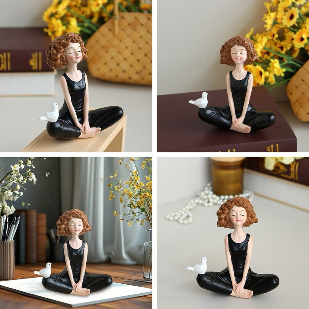 Tượng Cô Gái Yoga Decor – Chút Bình Yên Cho Tâm Hồn & Không Gian Sống Dona Home Decor