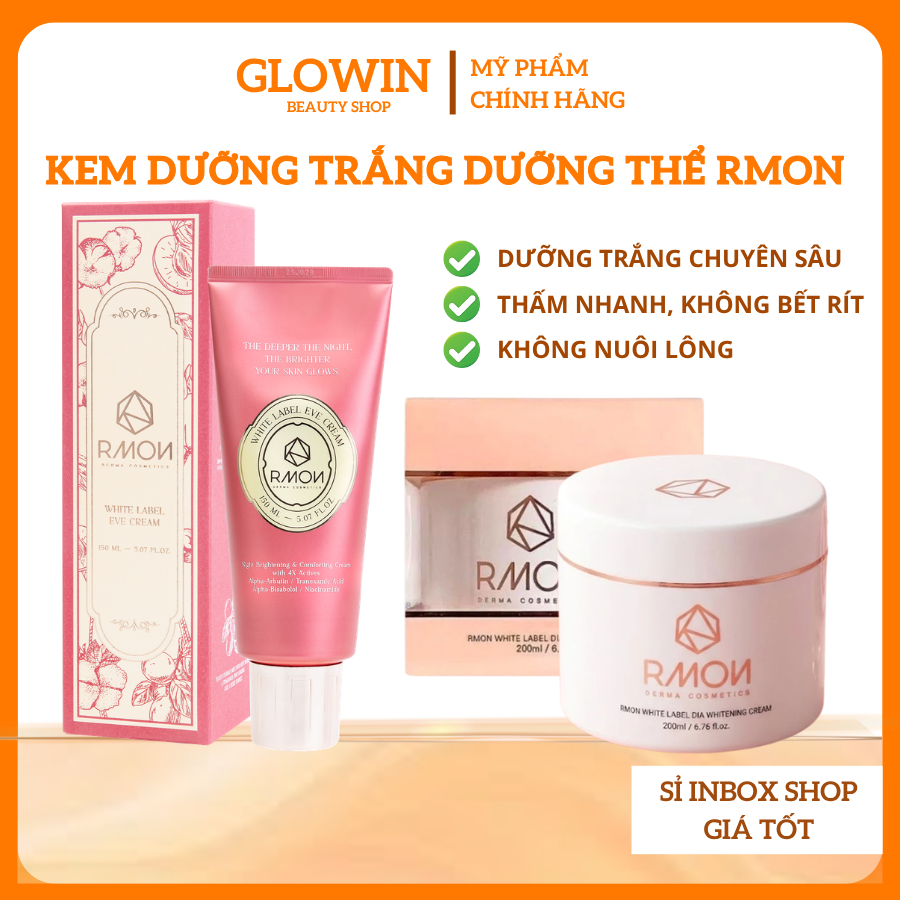 Kem Body RMON Kem Ủ Trắng Da RMON Makeup Body Nâng Tone White Tone Up Body Cream SPF30 PA+++ 200ml  