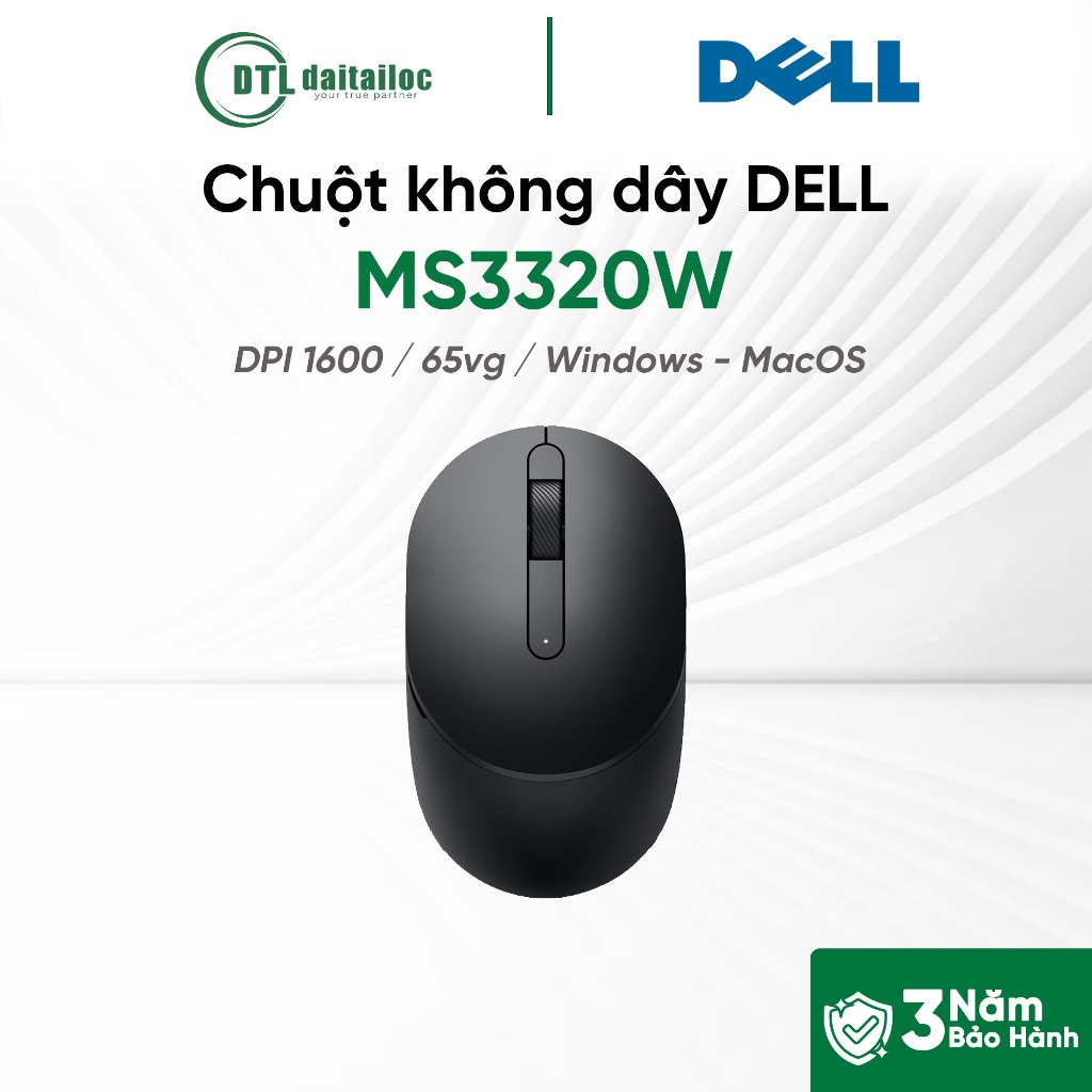 Chuột không dây bluetooth DELL MS3320W | Chính Hãng | Bảo Hành 36 Tháng