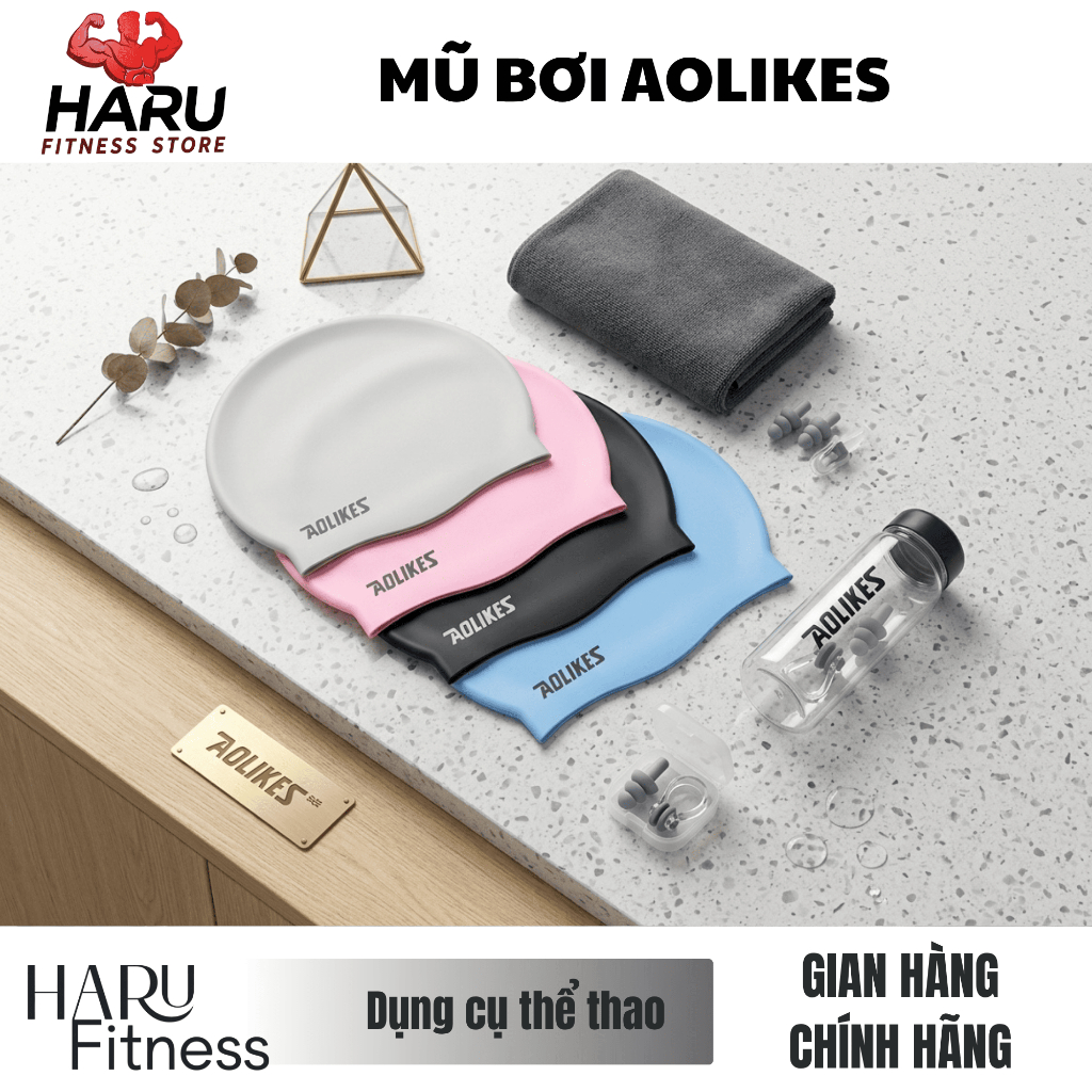 Mũ Bơi Aolikes HARU Silicon Cao Cấp - Bảo Vệ Tóc Chống Nước, Thiết Kế Thời Trang, Ôm Đầu Co Giãn HR36 | BigBuy360 - bigbuy360.vn