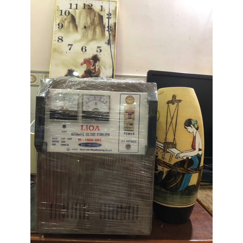 ổn áp LiOA 10kva NL vào 150V ÷ 250V-ra : 220V-Lõi dây đồng 100%-mo