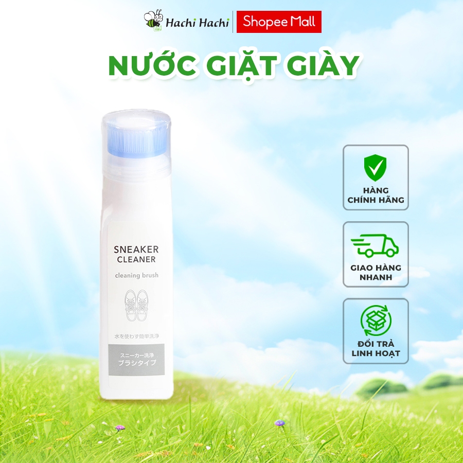 Nước giặt giày thể thao, sneaker kèm đầu bàn chải chà giày Fudo Kagaku 50ml, (không cần dùng nước)