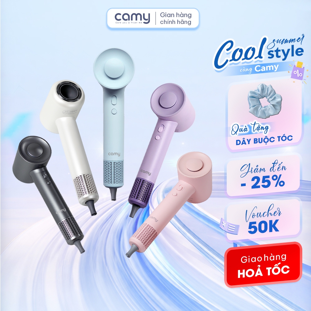 Máy sấy tóc ion âm Camy Wind Lux 2chiều nóng lạnh 1600w kiểm soát nhiệt thông minh bảo hành 12 tháng