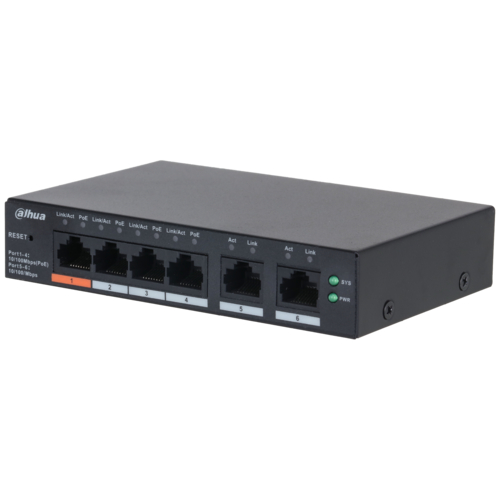 Switch Poe 4 Port Dahua DH-CS4006-4ET2ET-60