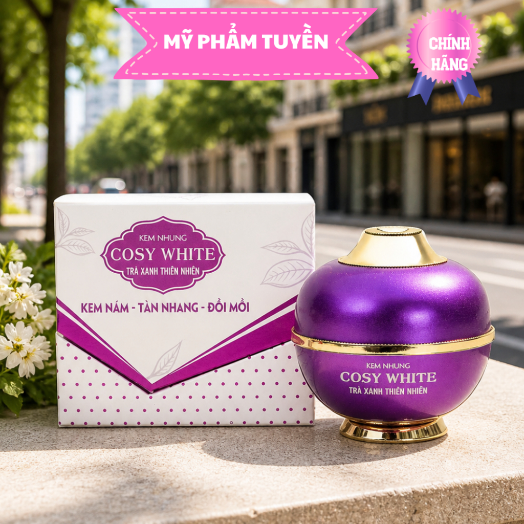 Kem HQ COSY WHTIE H13 Trà Xanh Thiên Nhiên Ngừa Nám Tàn Nhang Đổi Mồi 30gr