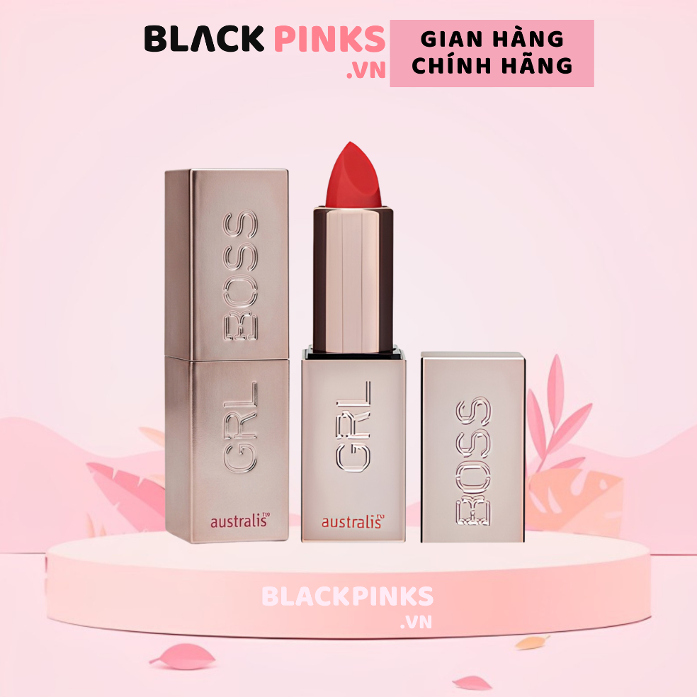 Son lì dưỡng môi Australis Girl Boss Pumps - cam đào 3.2g