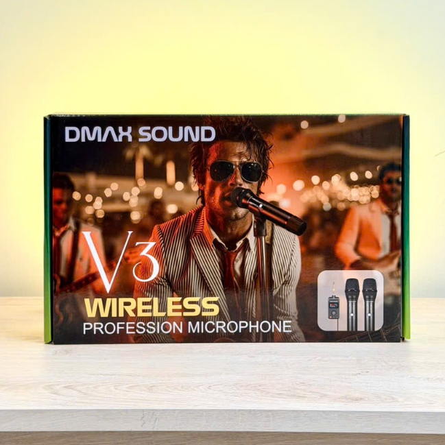 Micro Karaoke di động siêu đa năng Dmax Sound V3, tích hợp Echo Reverb rất hay cho mọi dòng loa