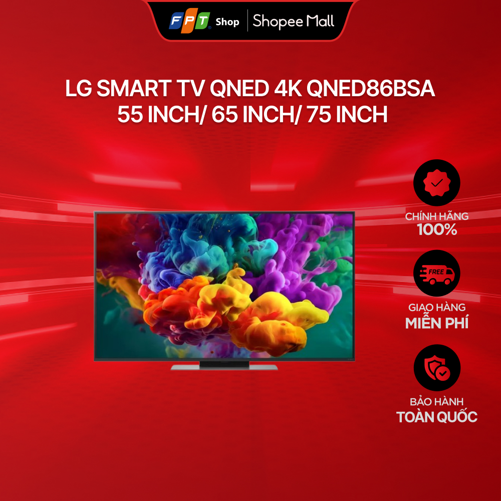 [MODEL 2026] [Tặng loa thanh 4 TRIỆU] LG Smart TV QNED 4K QNED86BSA 55 inch/ 65 inch/ 75 inch