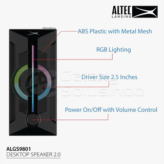 Loa Vi Tính Gaming 2.0 Có Dây (USB + 3.5mm) LED RGB ALTEC LANSING ALGS9801